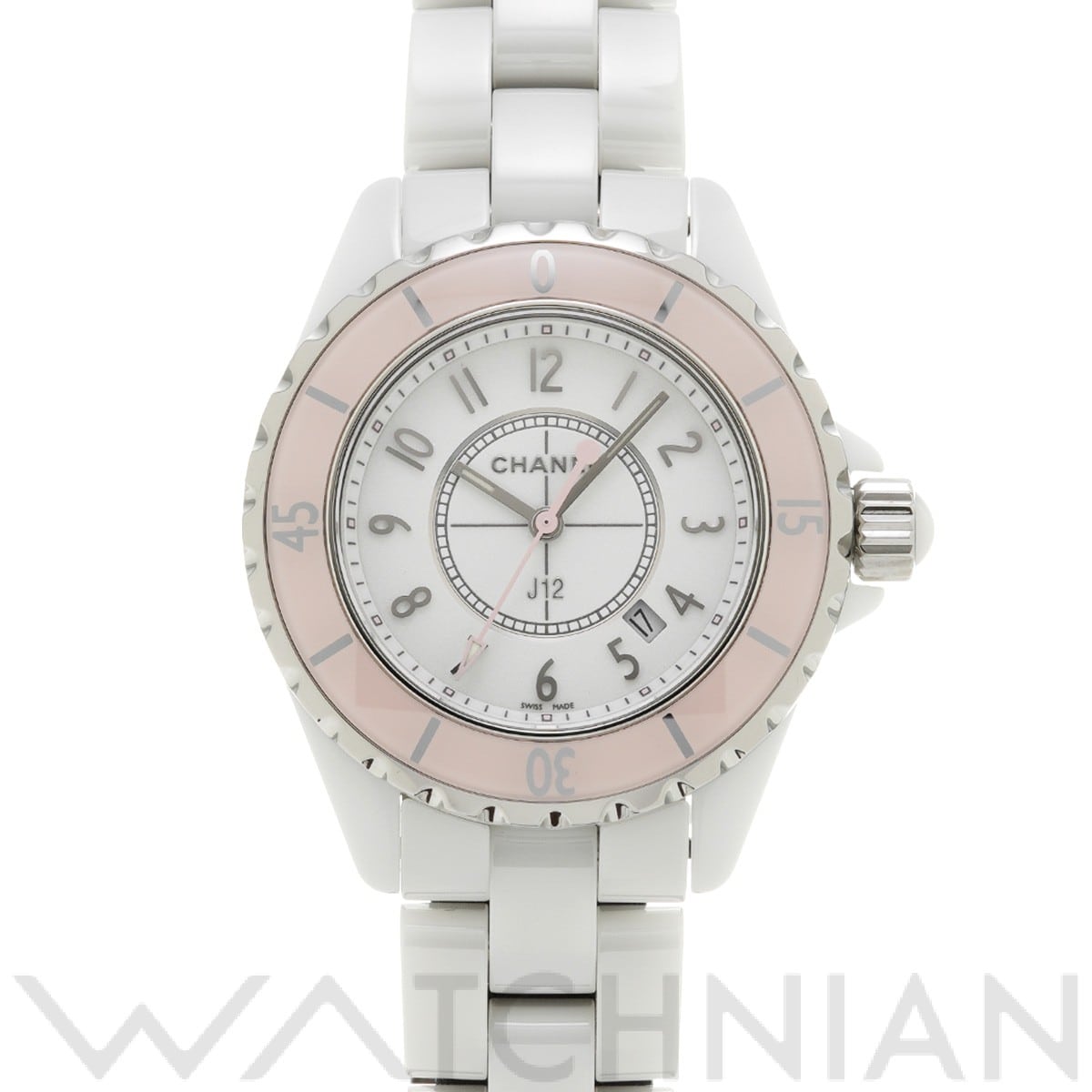 シャネル / CHANEL J12 ソフトピンク 33MM H4467 ホワイト レディース 時計 【中古】【wristwatch】
