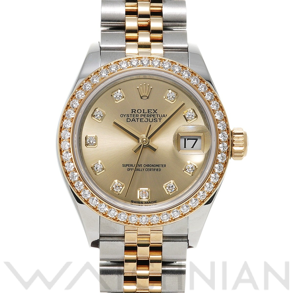 ロレックス レディ デイトジャスト 28 279383RBR シャンパン/ダイヤモンド レディース 時計 【中古】【wristwatch】