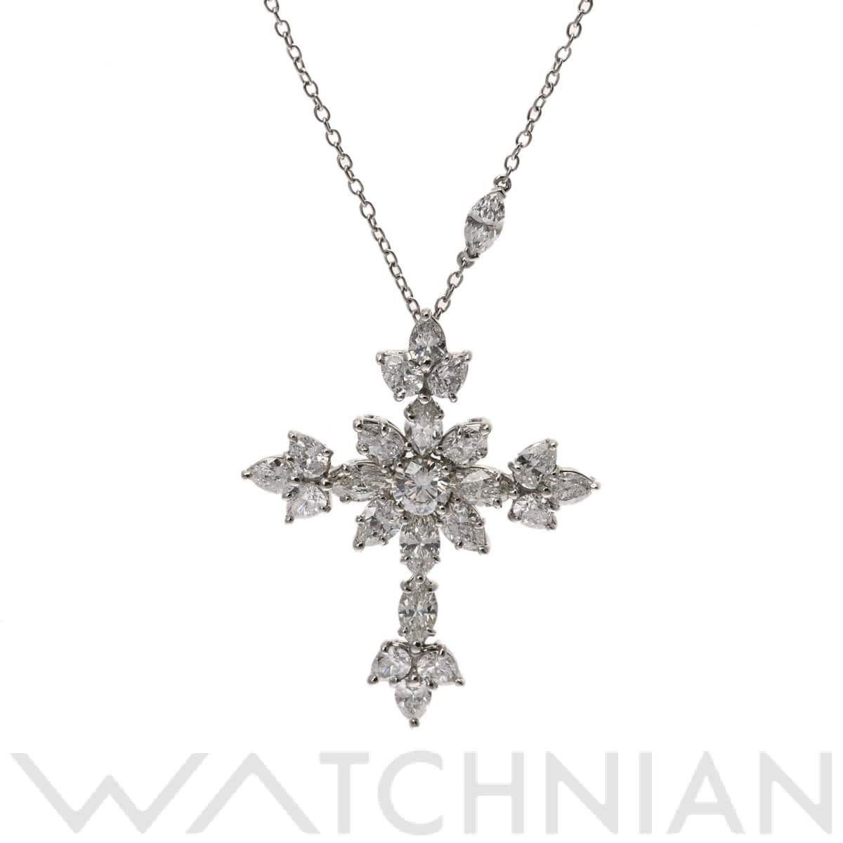 ハリー ウィンストン マーキース クロスネックレス ダイヤ シルバー Pt950プラチナ レディース ジュエリー 【中古】【jewelry】