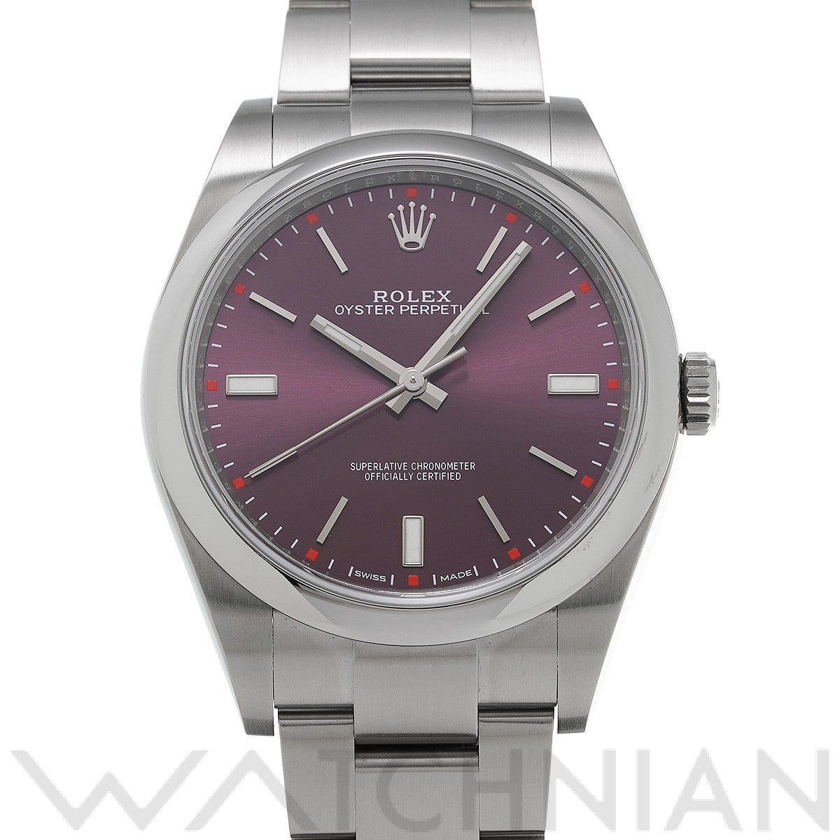 ロレックス / ROLEX オイスターパーペチュアル 39 114300 レッドグレープ メンズ 時計 【中古】【wristwatch】