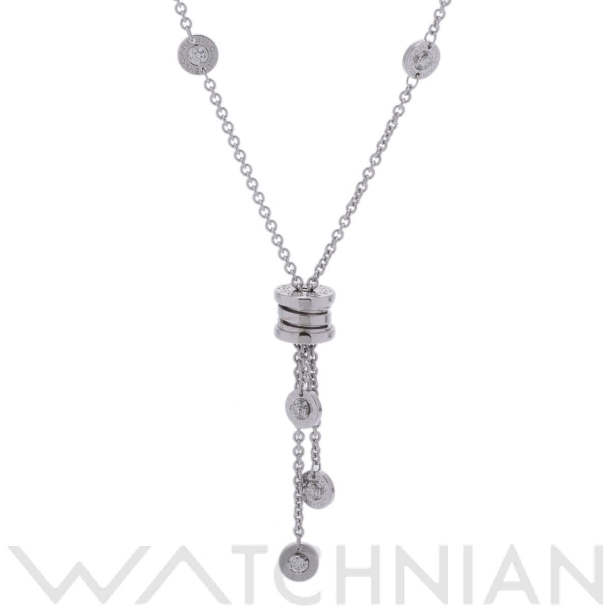 ブルガリ B-ZERO1 エレメント ネックレス シルバー K18ホワイトゴールド WG レディース ジュエリー 【中古】【jewelry】