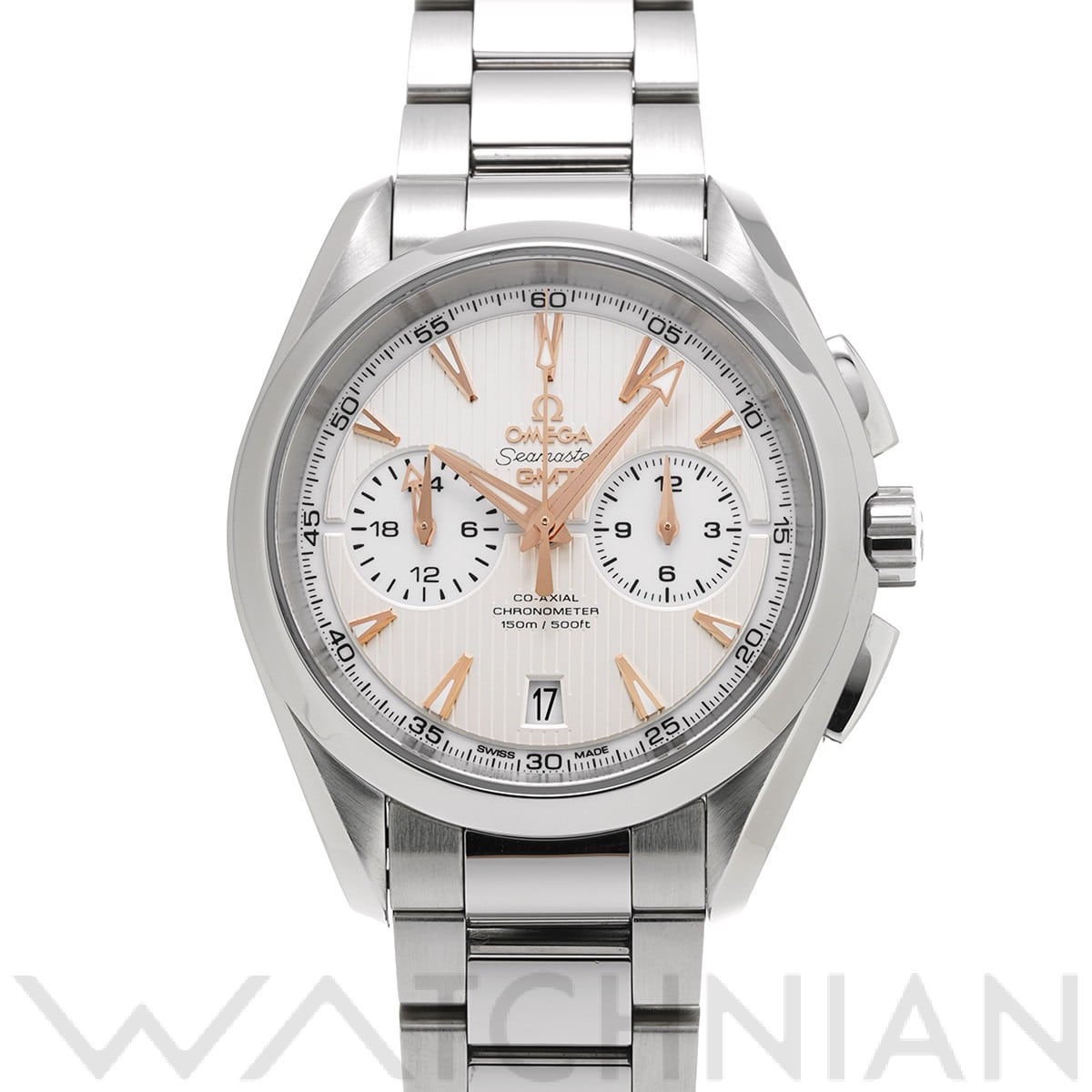 オメガ / OMEGA シーマスター アクアテラ コーアクシャル GMT クロノグラフ 231.10.43.52.02.001 シルバー/ホワイト メンズ 時計 【中古】【wristwatch】