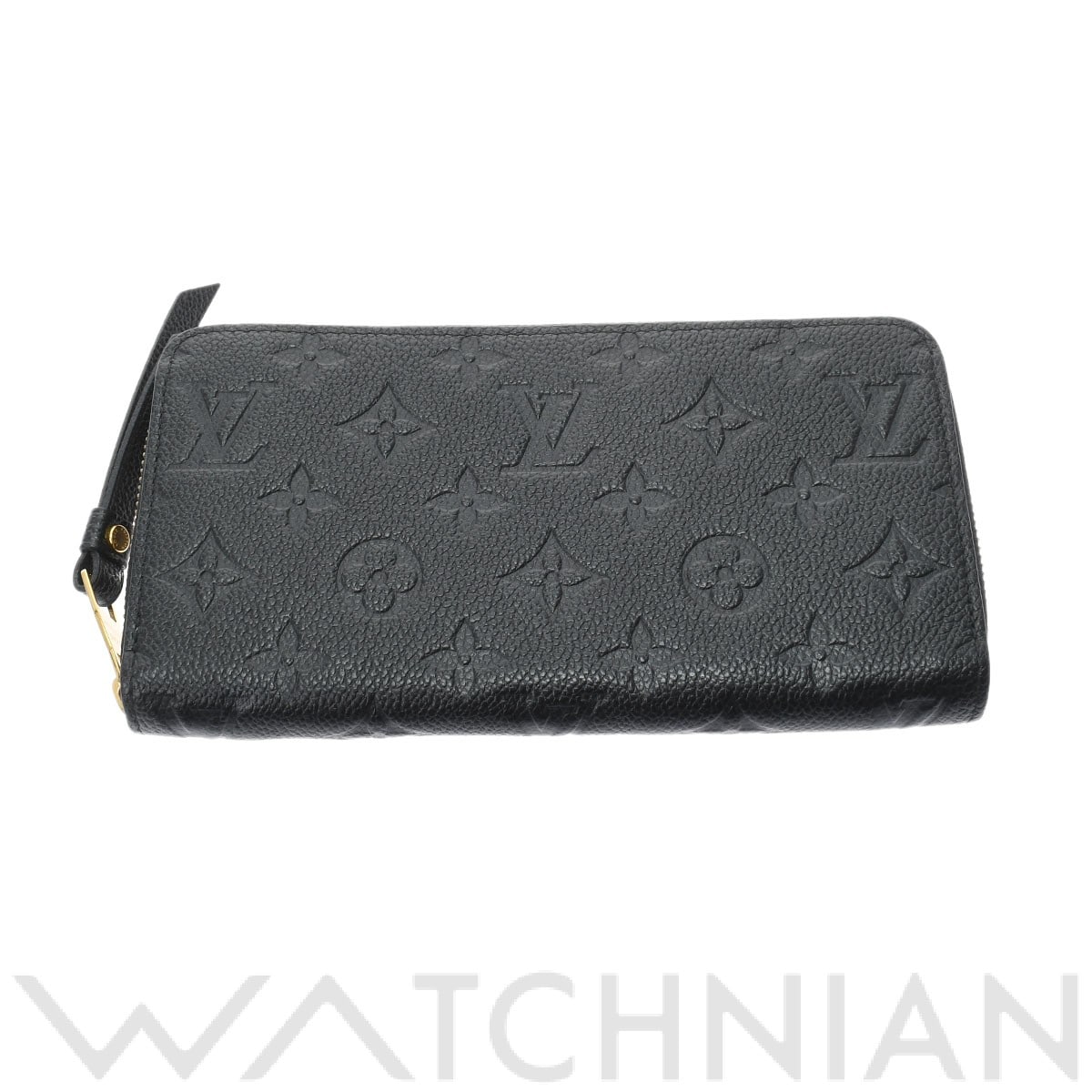 ルイ ヴィトン モノグラムアンプラント ジッピーウォレット ノワール M61864 レザー レディース 財布 【中古】【purse】