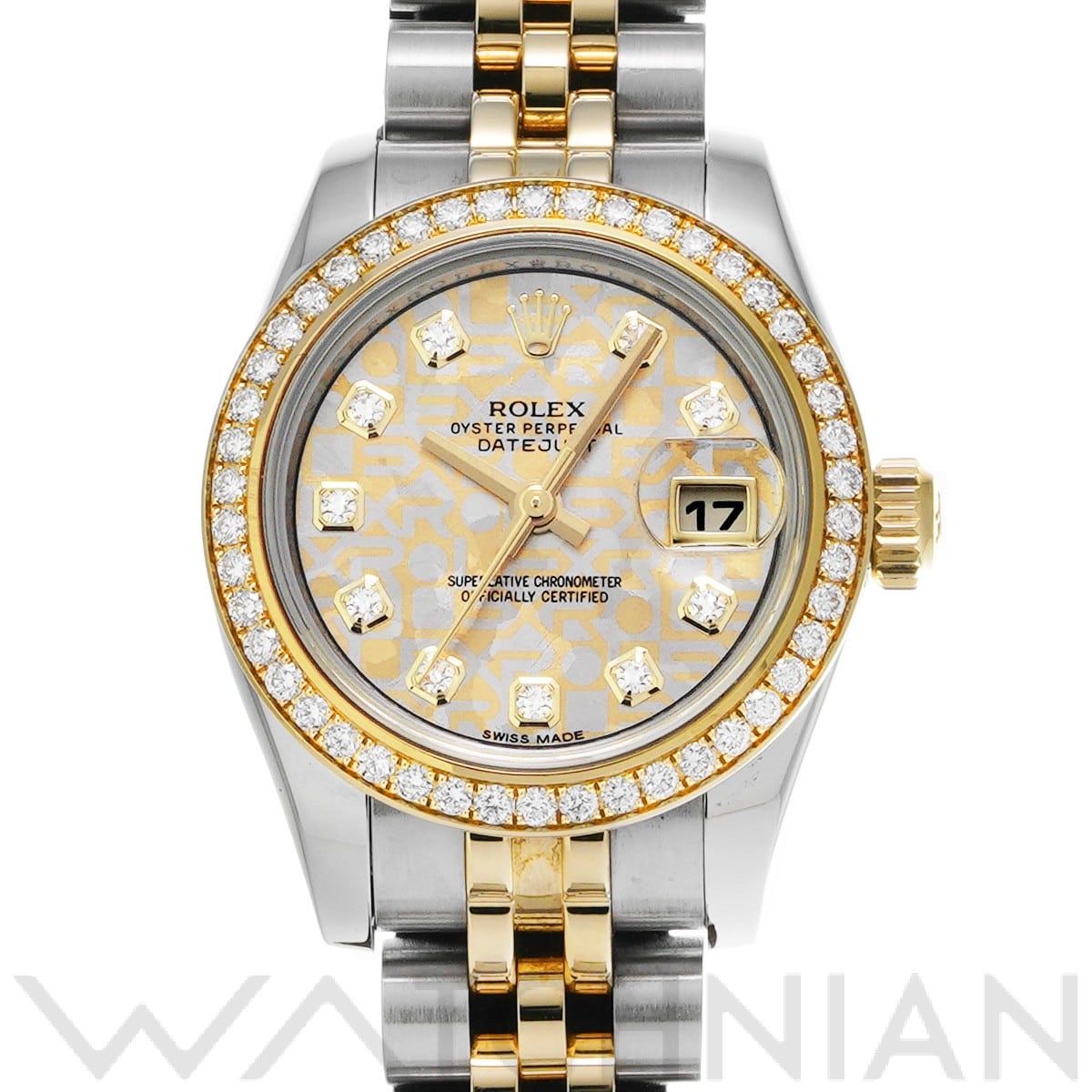 ロレックス レディ デイトジャスト 26 179383G ゴールドクリスタル/ダイヤモンド レディース 時計 【中古】【wristwatch】