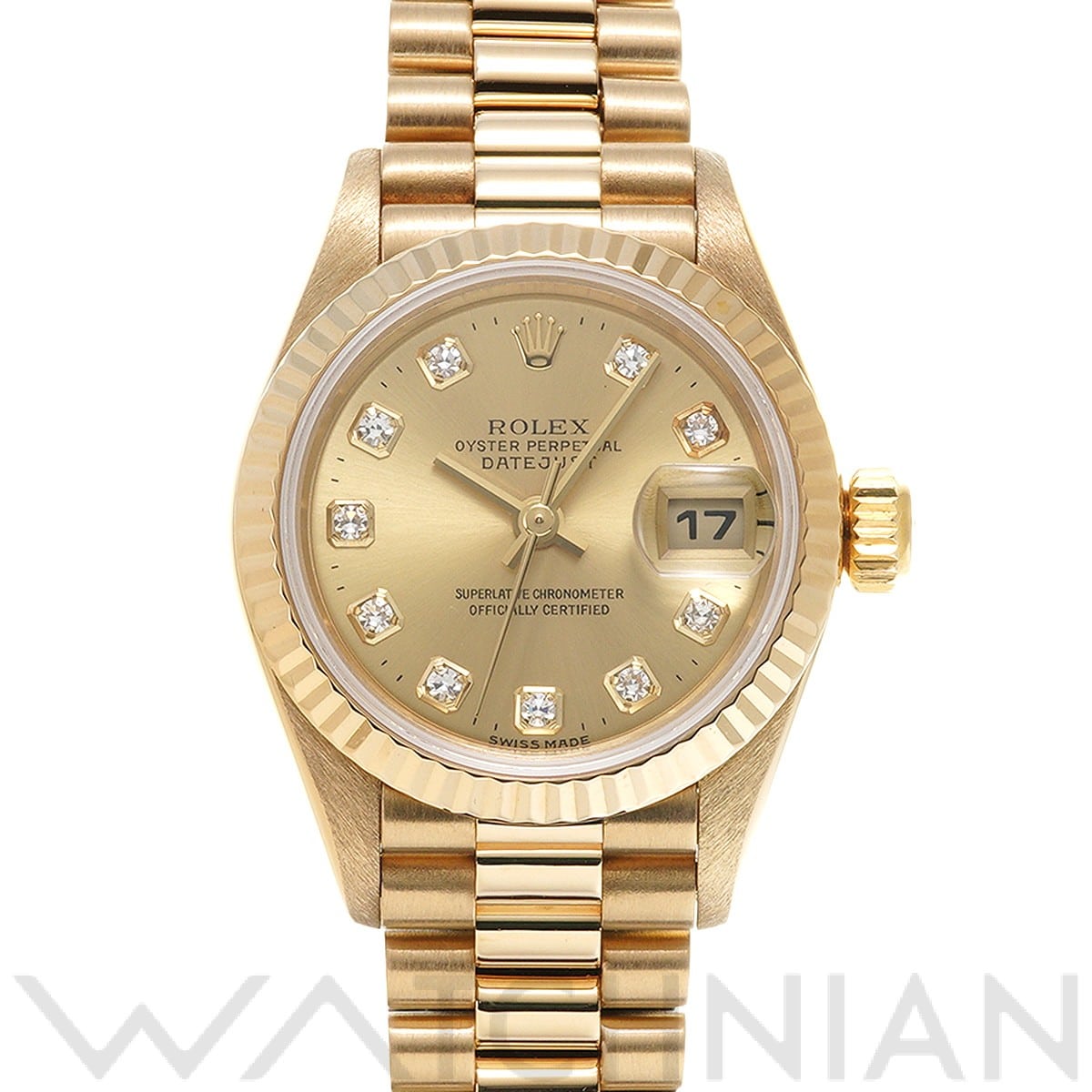 デイトジャスト 79178G U番(1997年頃製造) シャンパン/ダイヤモンド ロレックス ROLEX レディース 【中古】