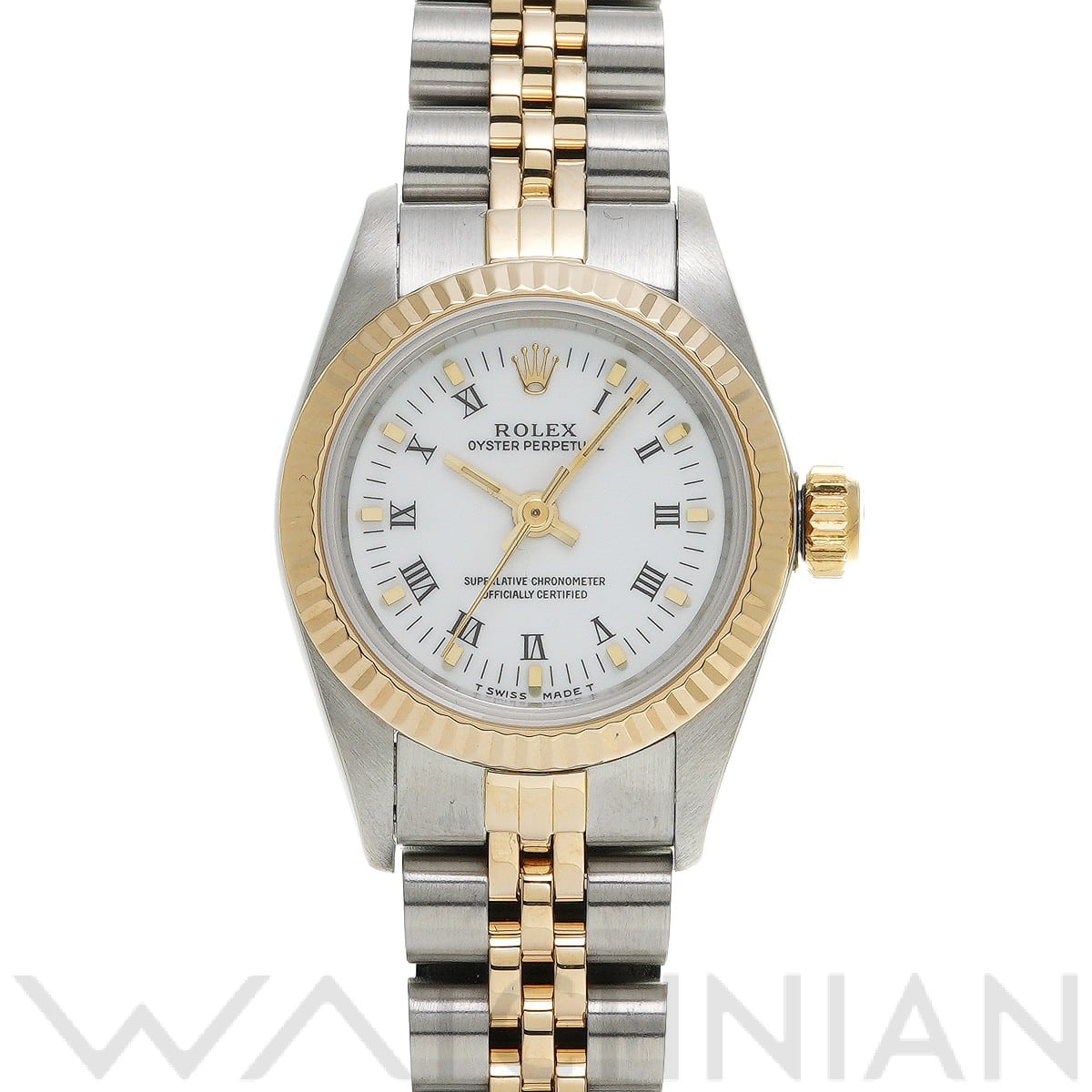 オイスターパーペチュアル 67193 X番(1993年頃製造) ホワイト ロレックス ROLEX レディース 【中古】