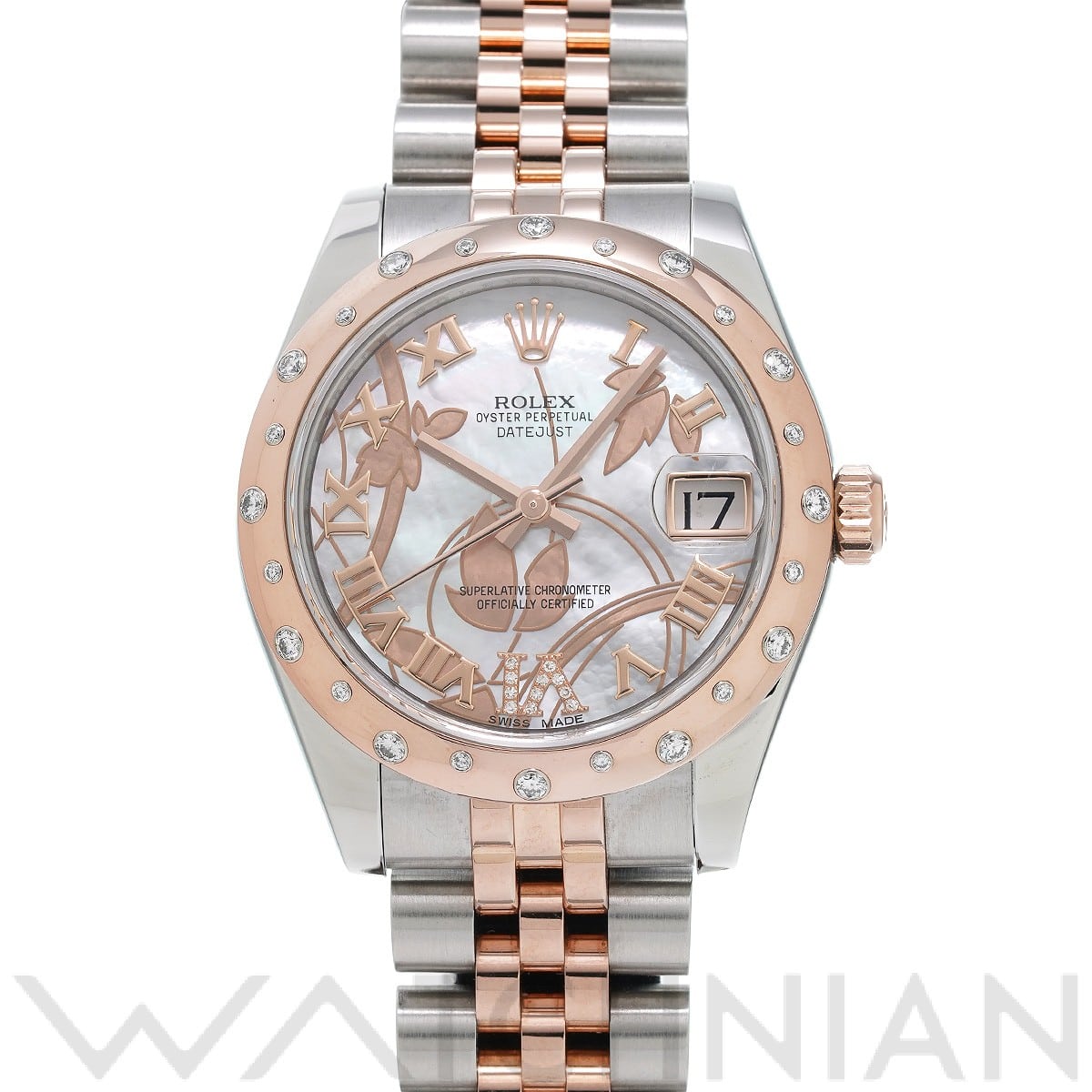 ロレックス デイトジャスト 31 ゴールドダストドリーム 178341 ホワイトシェル/ダイヤモンド ユニセックス 時計 【中古】【wristwatch】
