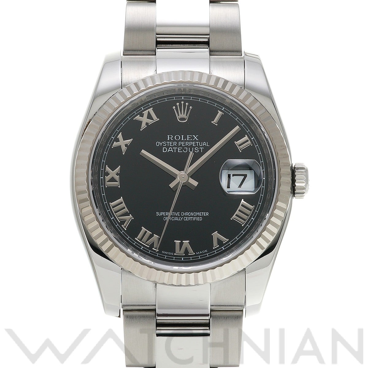 ロレックス デイトジャスト 36 116234 ブラック メンズ 時計 【中古】【wristwatch】