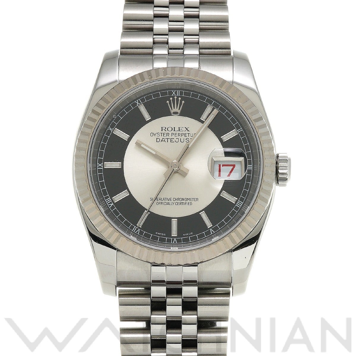 ロレックス デイトジャスト 36 116234 シルバー/ブラック メンズ 時計 【中古】【wristwatch】