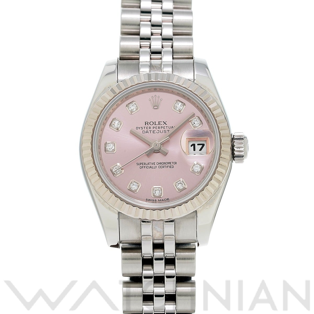 ロレックス レディ デイトジャスト 26 179174G ピンク/ダイヤモンド レディース 時計 【中古】【wristwatch】