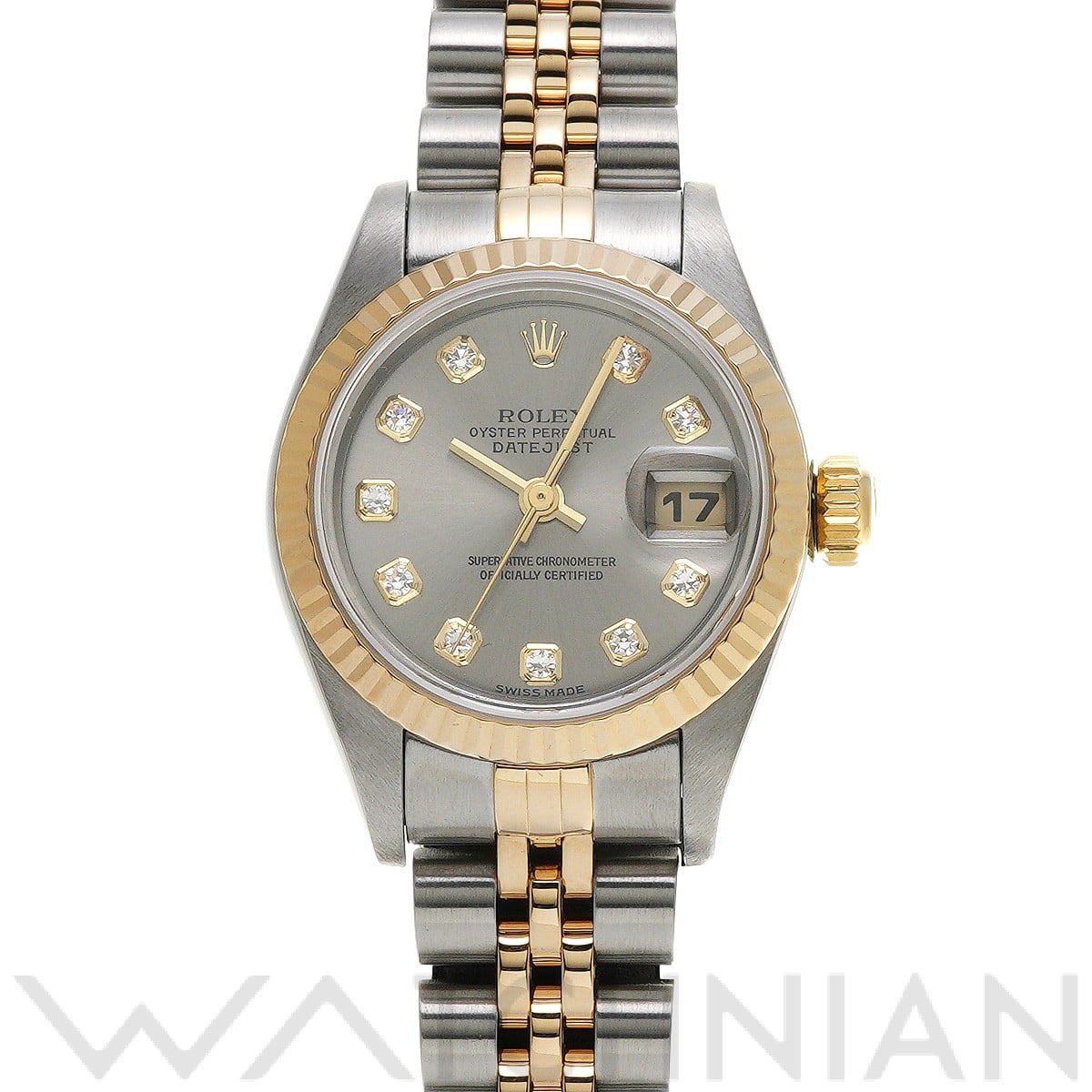 ロレックス デイトジャスト 79173G グレー/ダイヤモンド レディース 時計 【中古】【wristwatch】