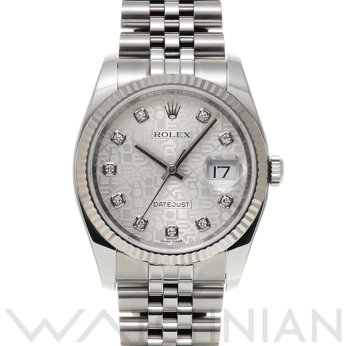 ロレックス デイトジャスト 36 116234G シルバーコンピュータ/ダイヤモンド メンズ 時計 【中古】【wristwatch】