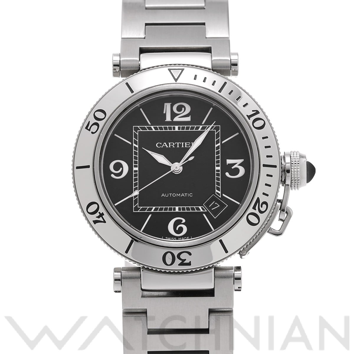 カルティエ / CARTIER パシャ シータイマー W31077M7 ブラック メンズ 時計 【中古】【wristwatch】