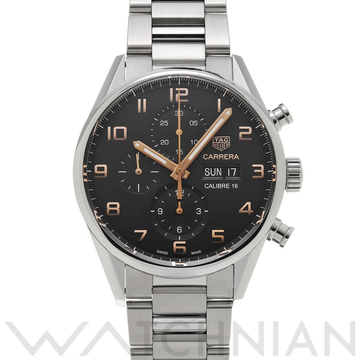 タグ ホイヤー / TAG HEUER カレラ キャリバー16 クロノグラフ デイデイト CV2A1AB.BA0738 ブラック メンズ 時計 【中古】【wristwatch】