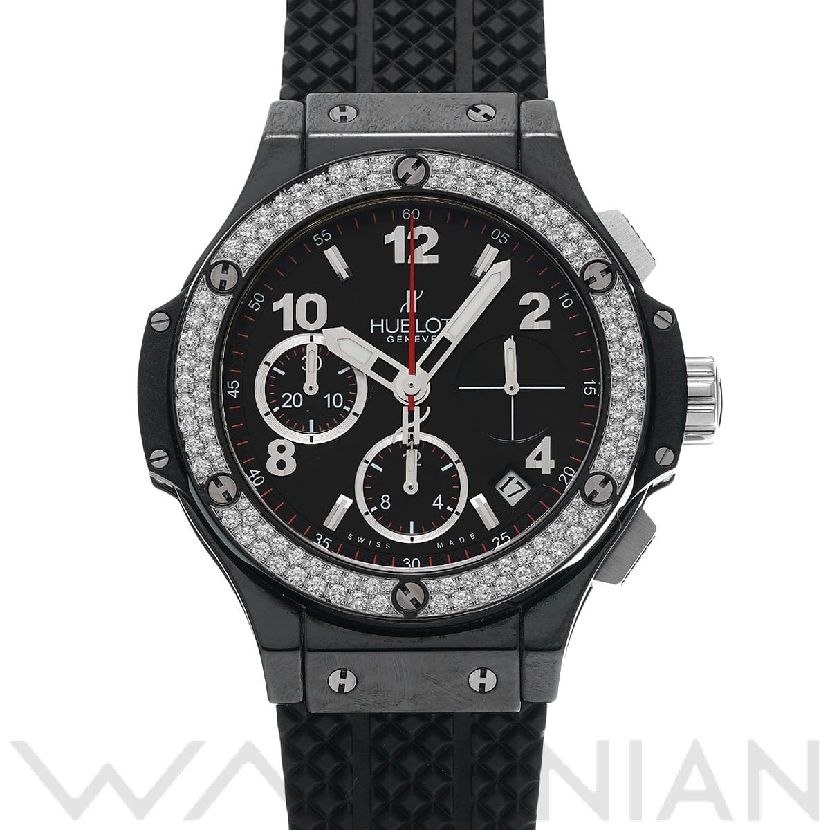 ビッグバン ブラックマジック ダイヤモンド 342.CV.130.RX.114 ブラック ウブロ HUBLOT メンズ 【中古】