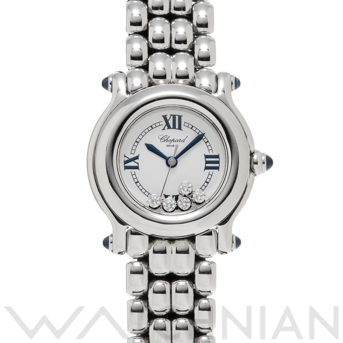 ショパール ハッピースポーツ 27/8250-23W ホワイト/ダイヤモンド レディース 時計 【中古】【wristwatch】