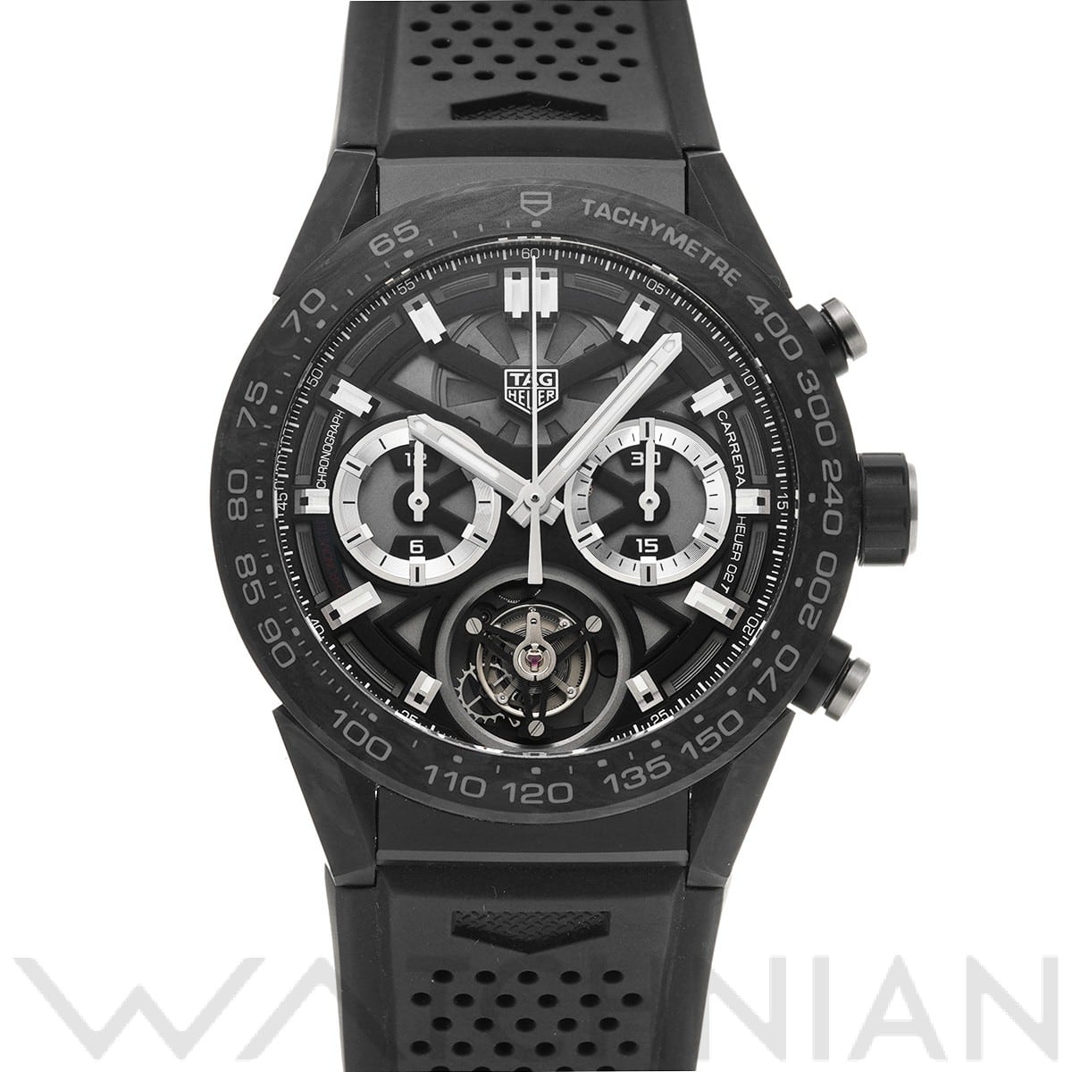 カレラ キャリバーホイヤー02T クロノグラフ トゥルービヨン CAR5A8W.FT6071 ブラック タグ ホイヤー TAG HEUER メンズ 【中古】