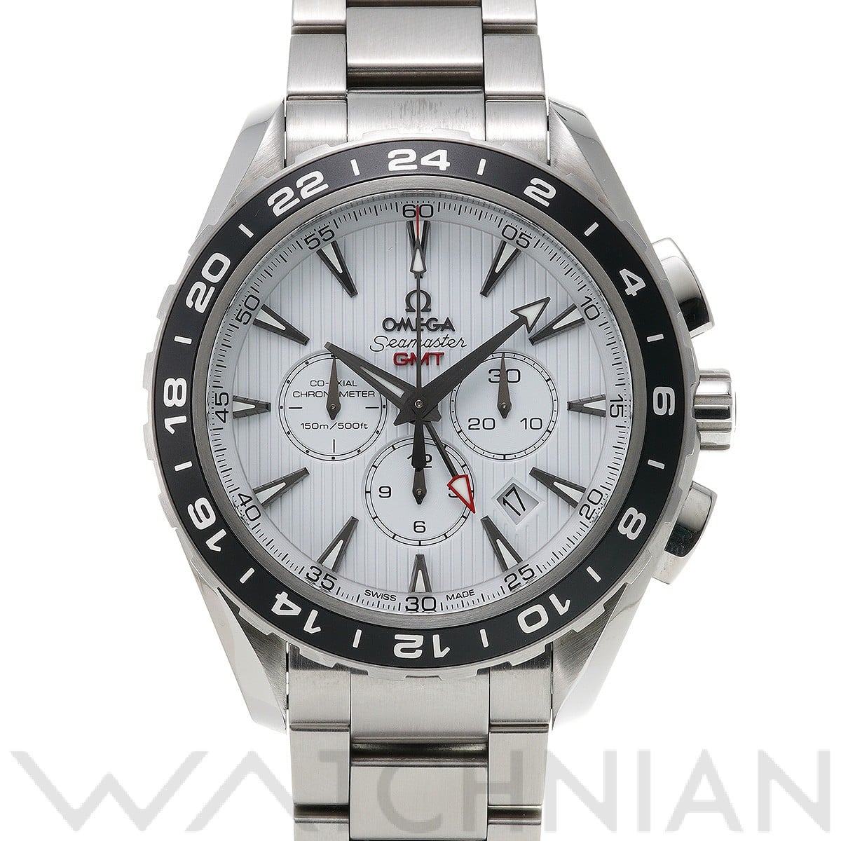 オメガ / OMEGA シーマスター アクアテラ コーアクシャル GMT クロノグラフ 231.10.44.52.04.001 ホワイト メンズ 時計 【中古】【wristwatch】