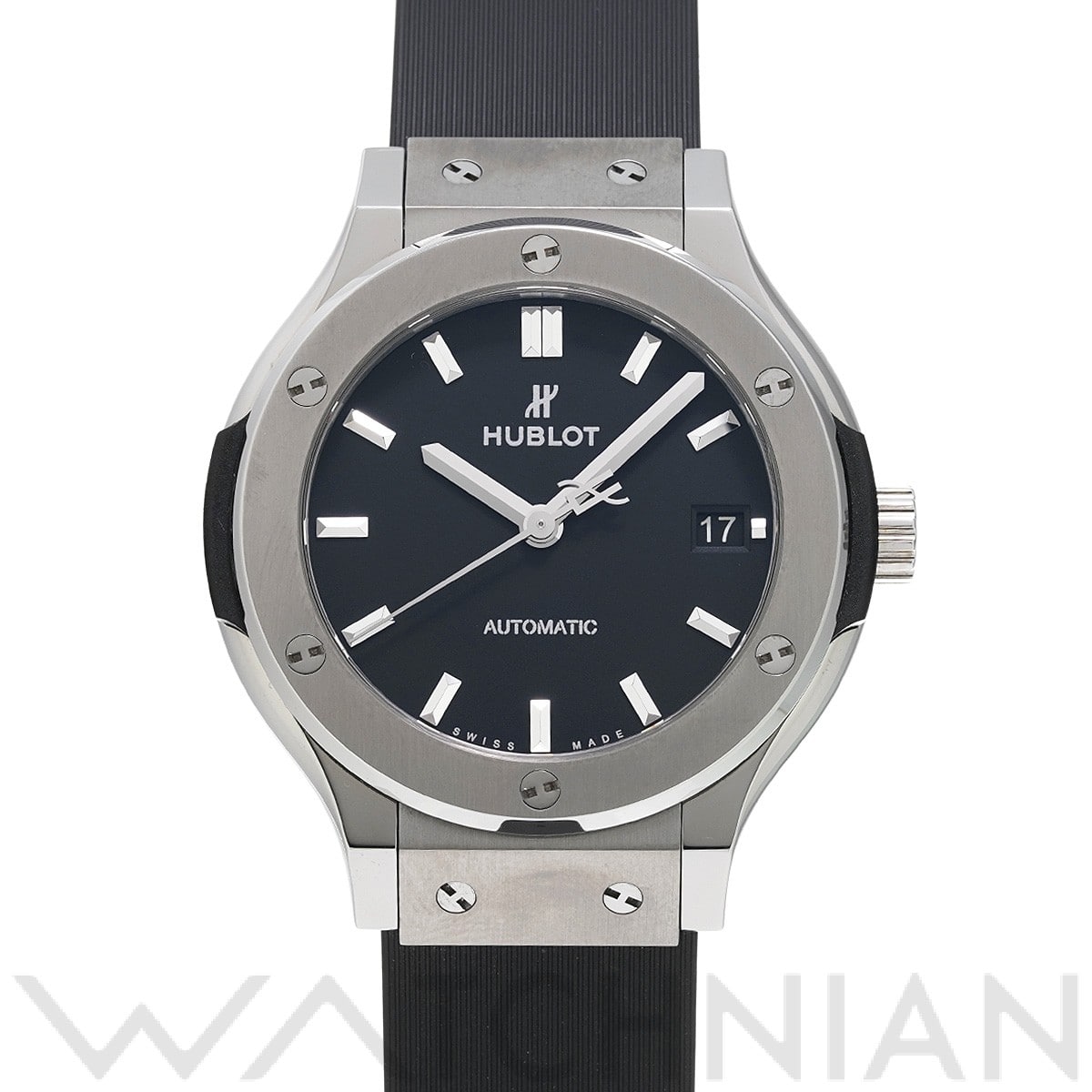 クラシックフュージョン チタニウム 565.NX.1171.RX ブラック ウブロ HUBLOT ユニセックス 【中古】