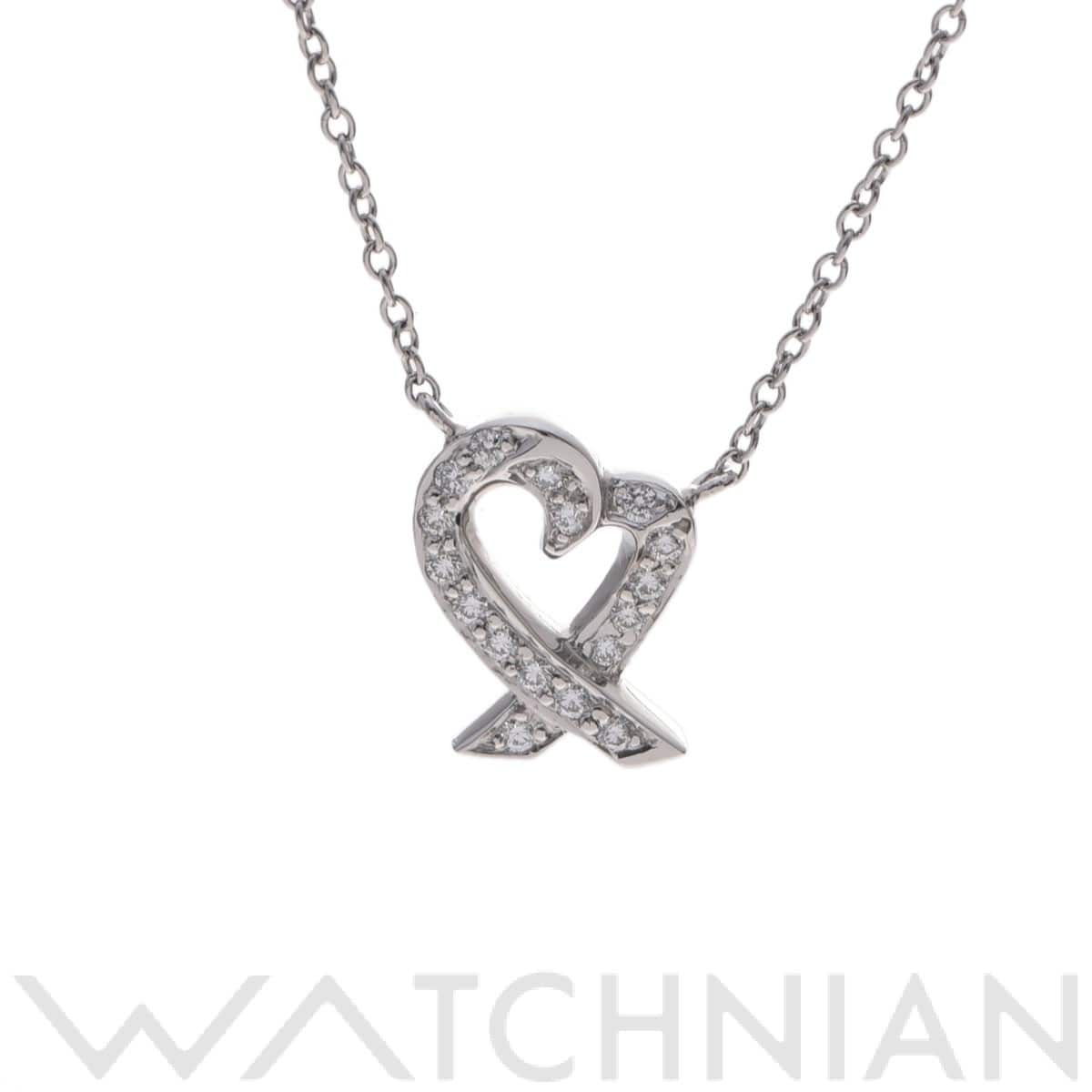 ティファニー ラビングハートネックレス シルバー Pt950プラチナ レディース ジュエリー 【中古】【jewelry】