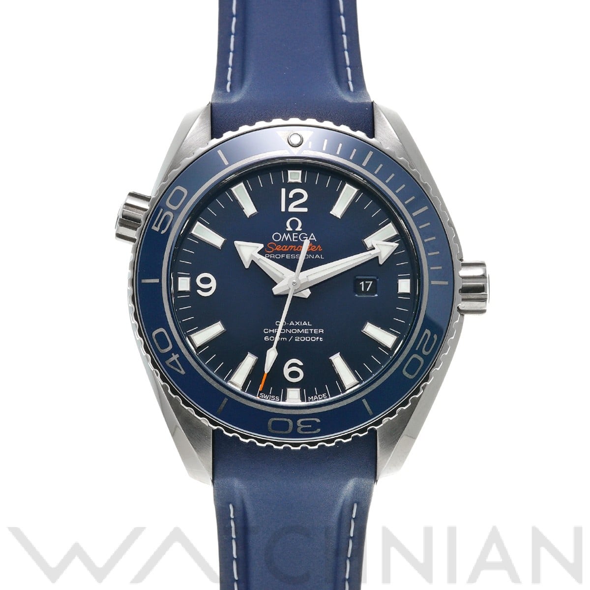 シーマスター 600 プラネットオーシャン コーアクシャル 232.92.38.20.03.001 ブルー オメガ OMEGA ユニセックス 【中古】