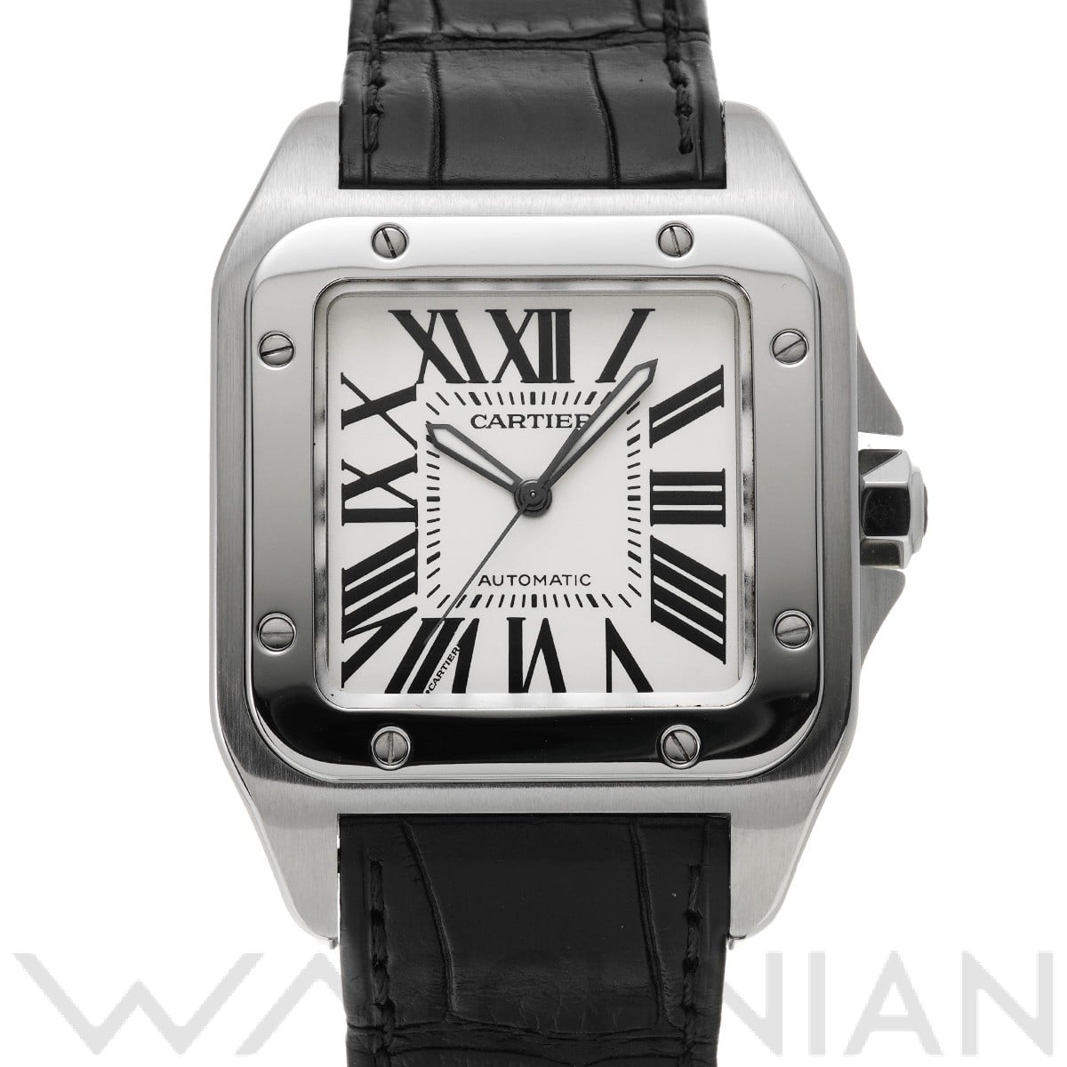 サントス 100 LM W20073X8 シルバー カルティエ CARTIER メンズ 【中古】
