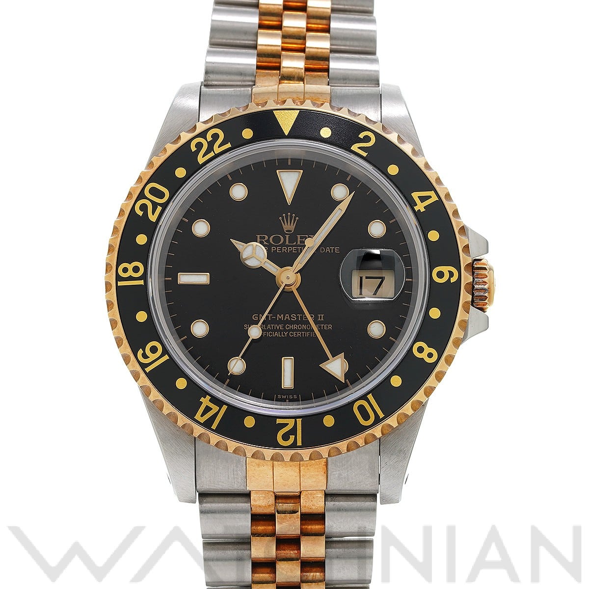 ロレックス GMTマスターII 16713 ブラック メンズ 時計 【中古】【wristwatch】