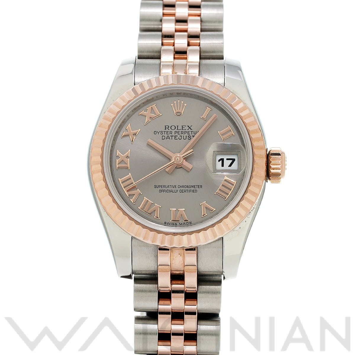 ロレックス レディ デイトジャスト 26 179171 グレー レディース 時計 【中古】【wristwatch】