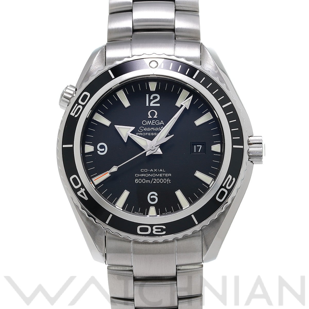 オメガ / OMEGA シーマスター プラネットオーシャン 600 コーアクシャル ビッグサイズ 2200.50 ブラック メンズ 時計 【中古】【wristwatch】