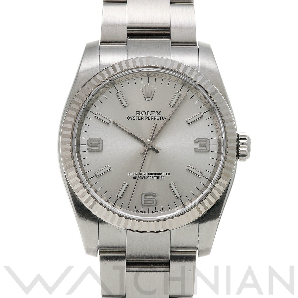 ロレックス オイスターパーペチュアル 36 116034 シルバー メンズ 時計 【中古】【wristwatch】