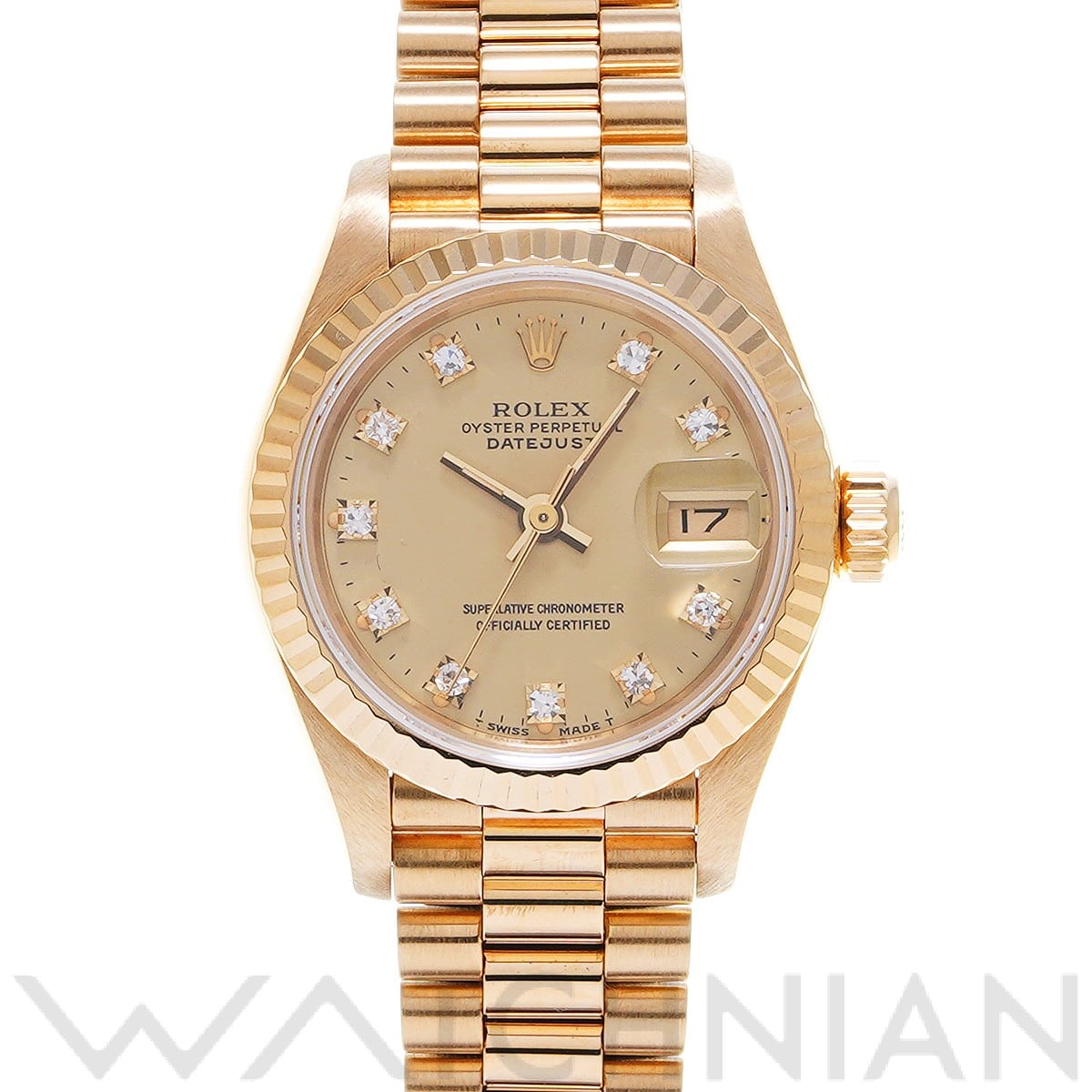 ロレックス / ROLEX デイトジャスト 69178G シャンパン/ダイヤモンド レディース 時計 【中古】【wristwatch】