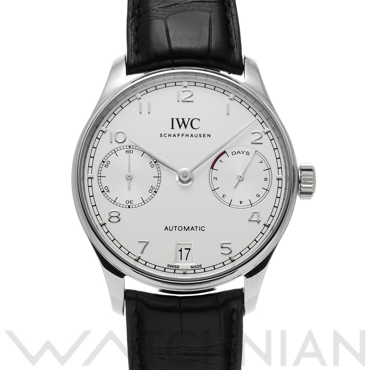 ポルトギーゼ オートマティック 7デイズ IW500712 シルバーメッキ インターナショナルウォッチカンパニー IWC メンズ 【中古】