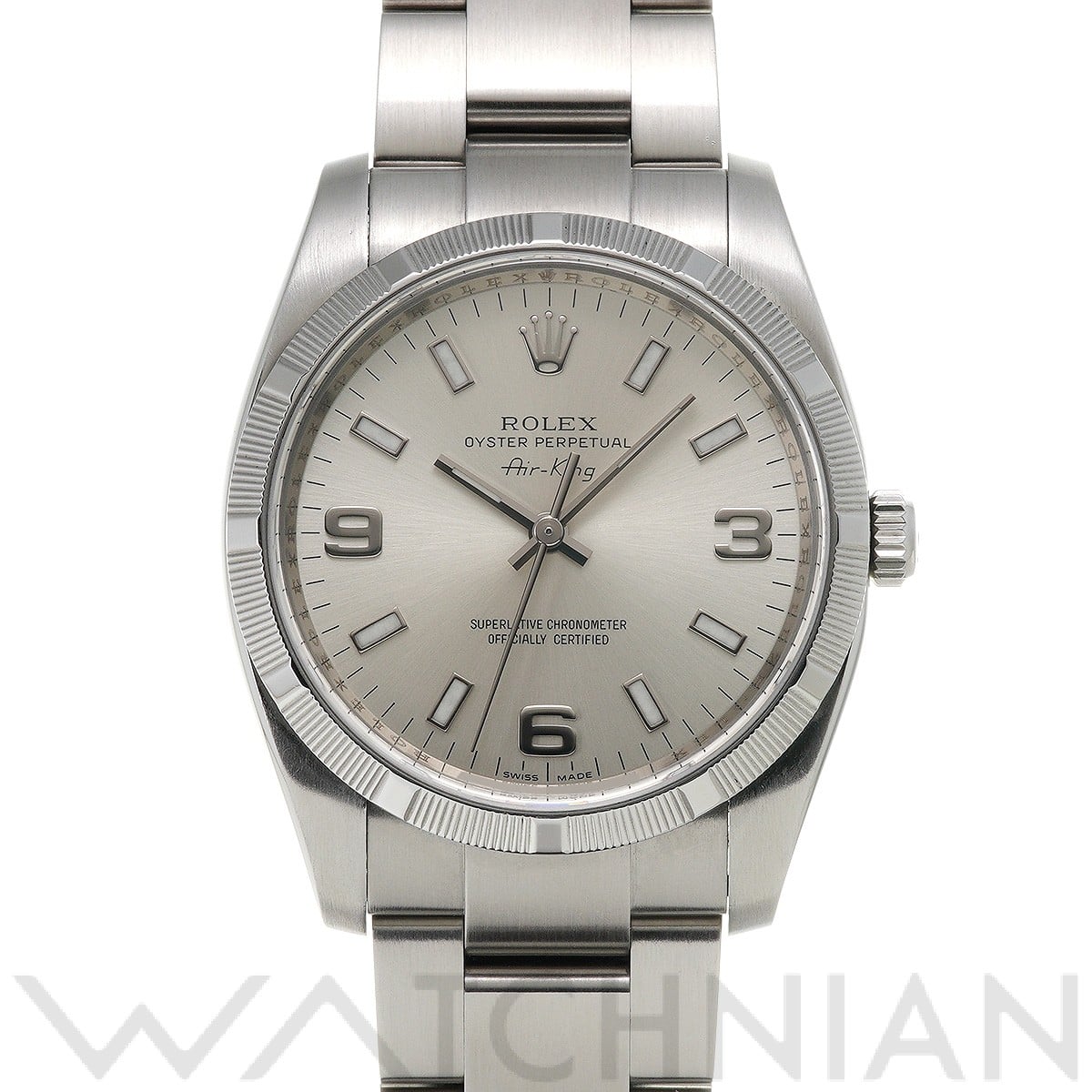 エアキング 114210 M番(2007年頃製造) シルバー ロレックス ROLEX メンズ 【中古】