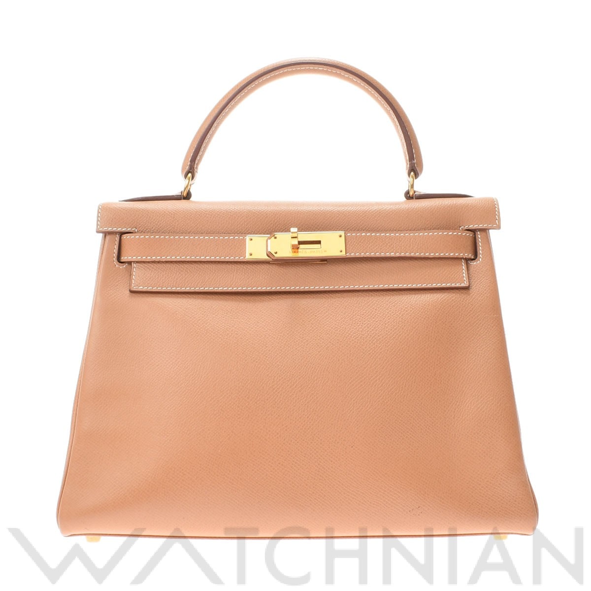 ケリー 28 内縫い ナチュラル/ゴールド金具 クシュベル HERMES エルメス レディース 【中古】