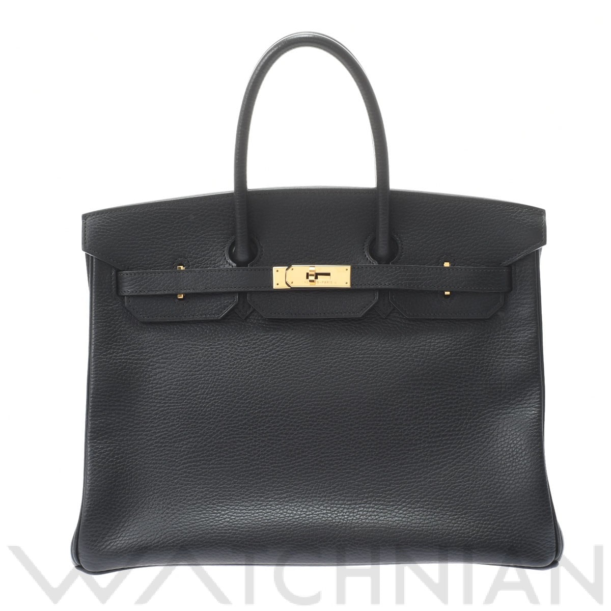 バーキン 35 ブラック/ゴールド金具 アルデンヌ HERMES エルメス ユニセックス 【中古】