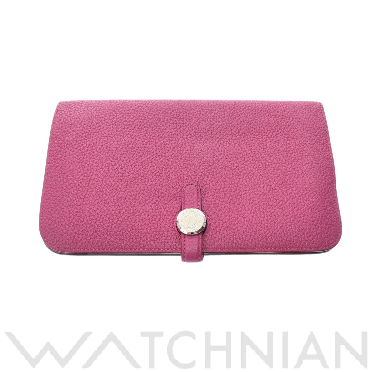 エルメス ドゴンGM ローズパープル/パラジウム金具 トゴ レディース 財布 【中古】【purse】