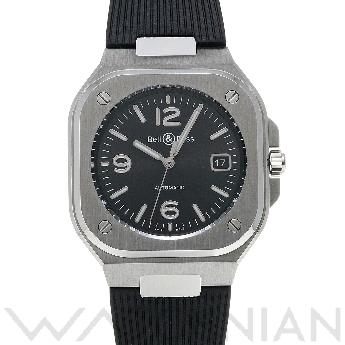 BR 05 ブラックスチール BR05A-BL-ST/SRB ブラック ベル＆ロス Bell & Ross メンズ 【中古】