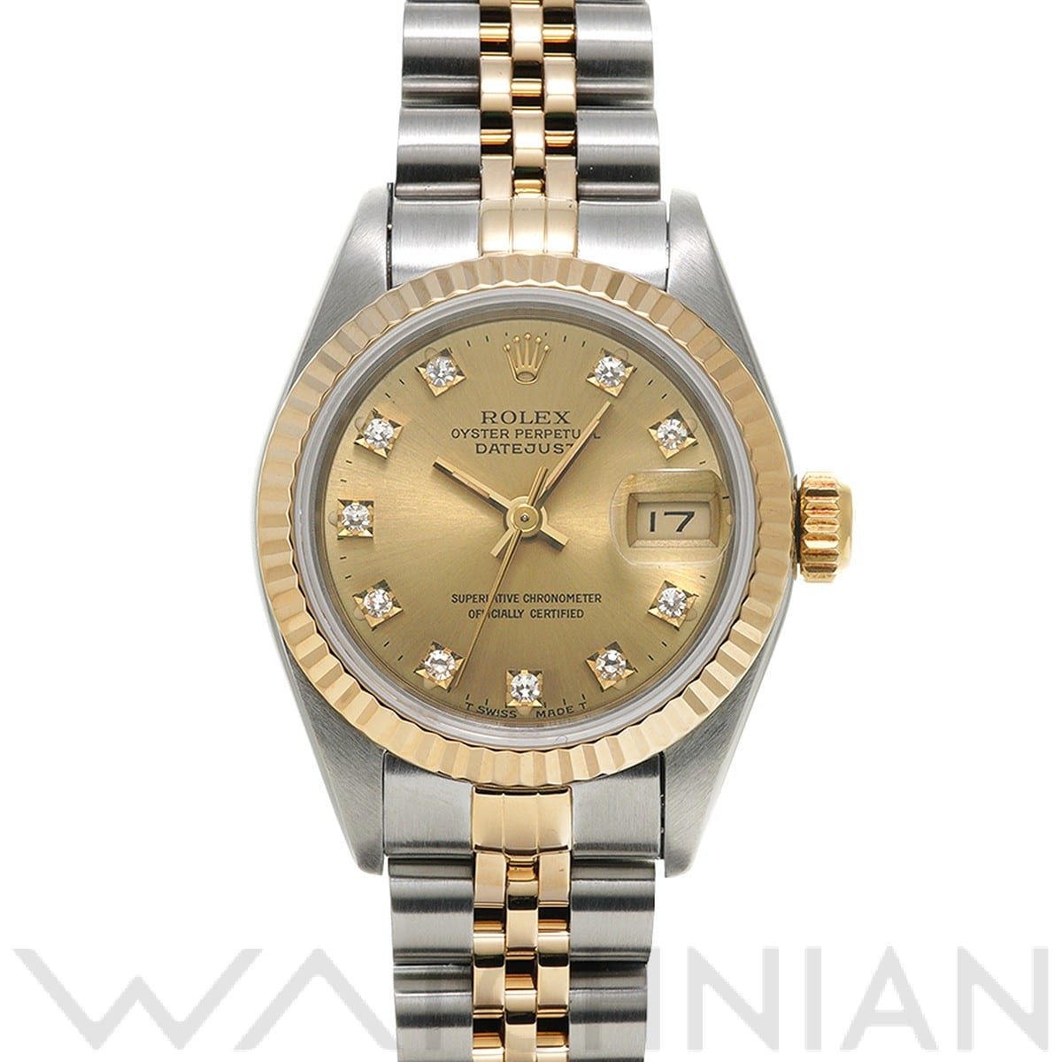 デイトジャスト 69173G X番(1993年頃製造) シャンパン/ダイヤモンド ロレックス ROLEX レディース 【中古】
