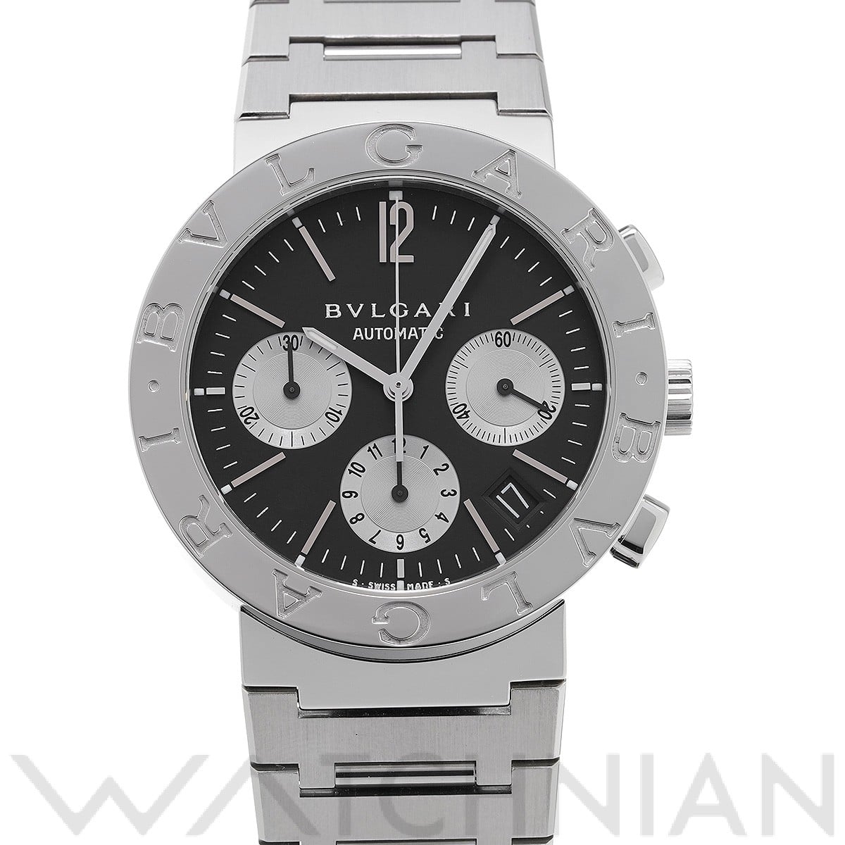 ブルガリ / BVLGARI ブルガリブルガリ クロノグラフ BB38SSCH ブラック/シルバー メンズ 時計 【中古】【wristwatch】