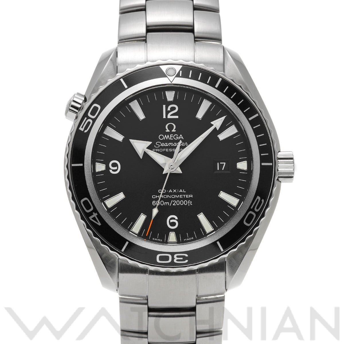 オメガ / OMEGA シーマスター プラネットオーシャン 600 コーアクシャル ビッグサイズ 2200.50 ブラック メンズ 時計 【中古】【wristwatch】