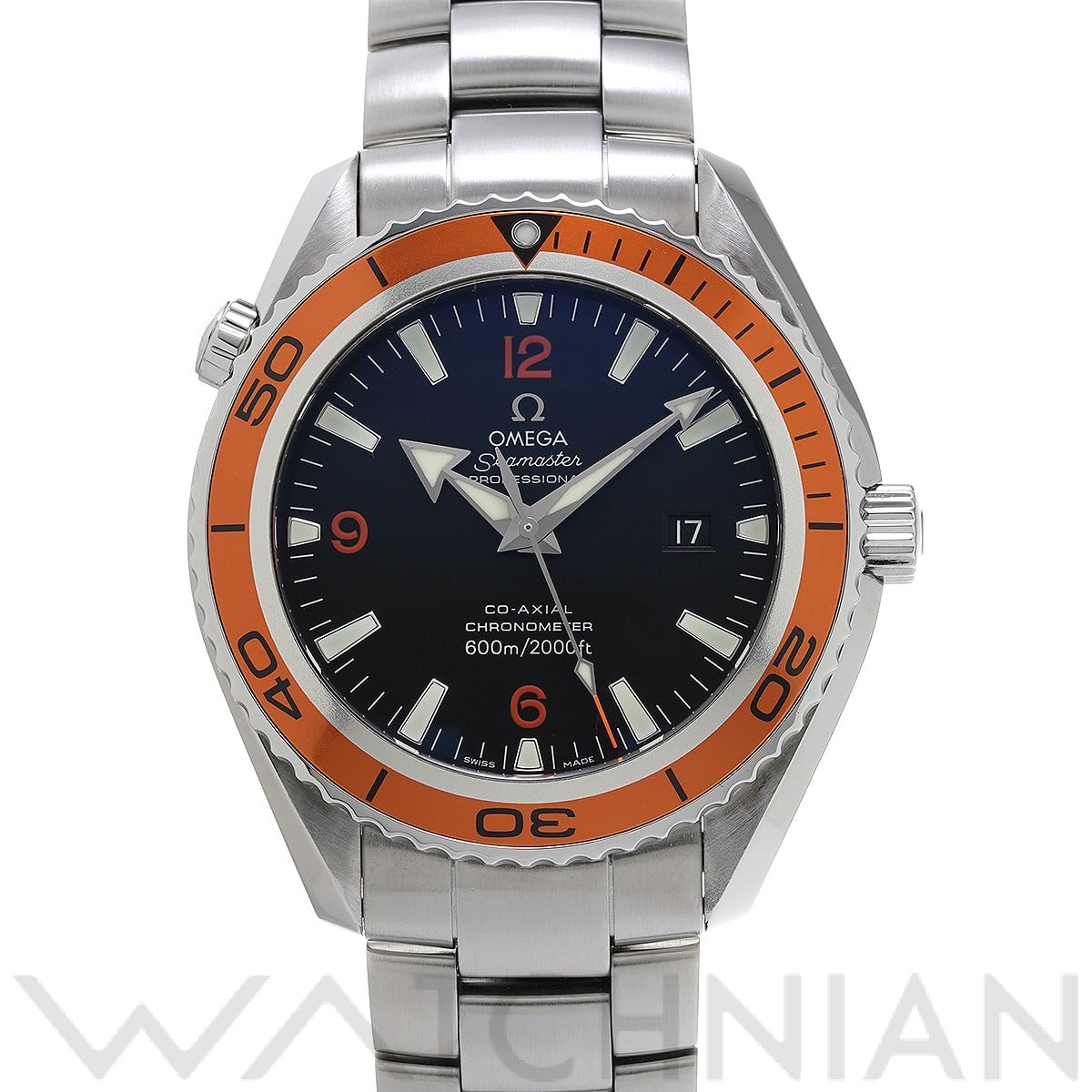 オメガ / OMEGA シーマスター プラネットオーシャン 600 コーアクシャル 2208.50 ブラック メンズ 時計 【中古】【wristwatch】