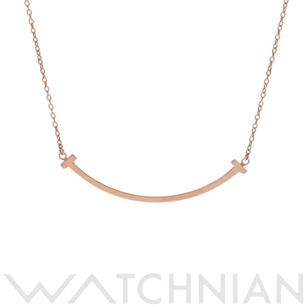 ティファニー Tスマイル ネックレス スモール ゴールド K18ピンクゴールド PG レディース ジュエリー 【中古】【jewelry】