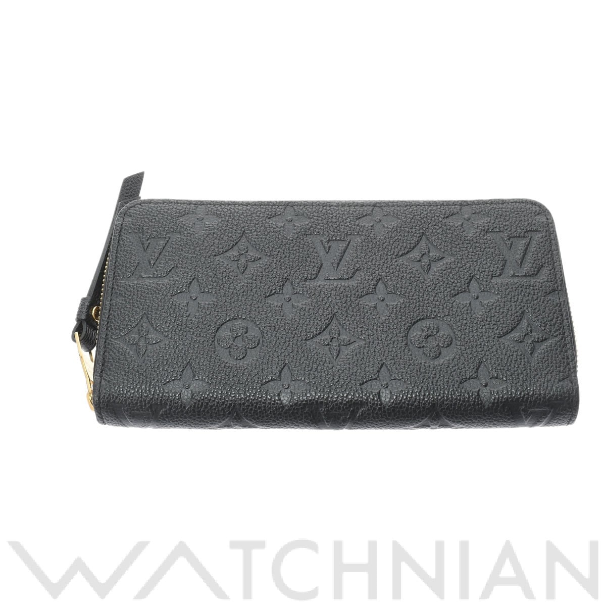 ルイ ヴィトン モノグラムアンプラント ジッピーウォレット ノワール M61864 レザー レディース 財布 【中古】【purse】