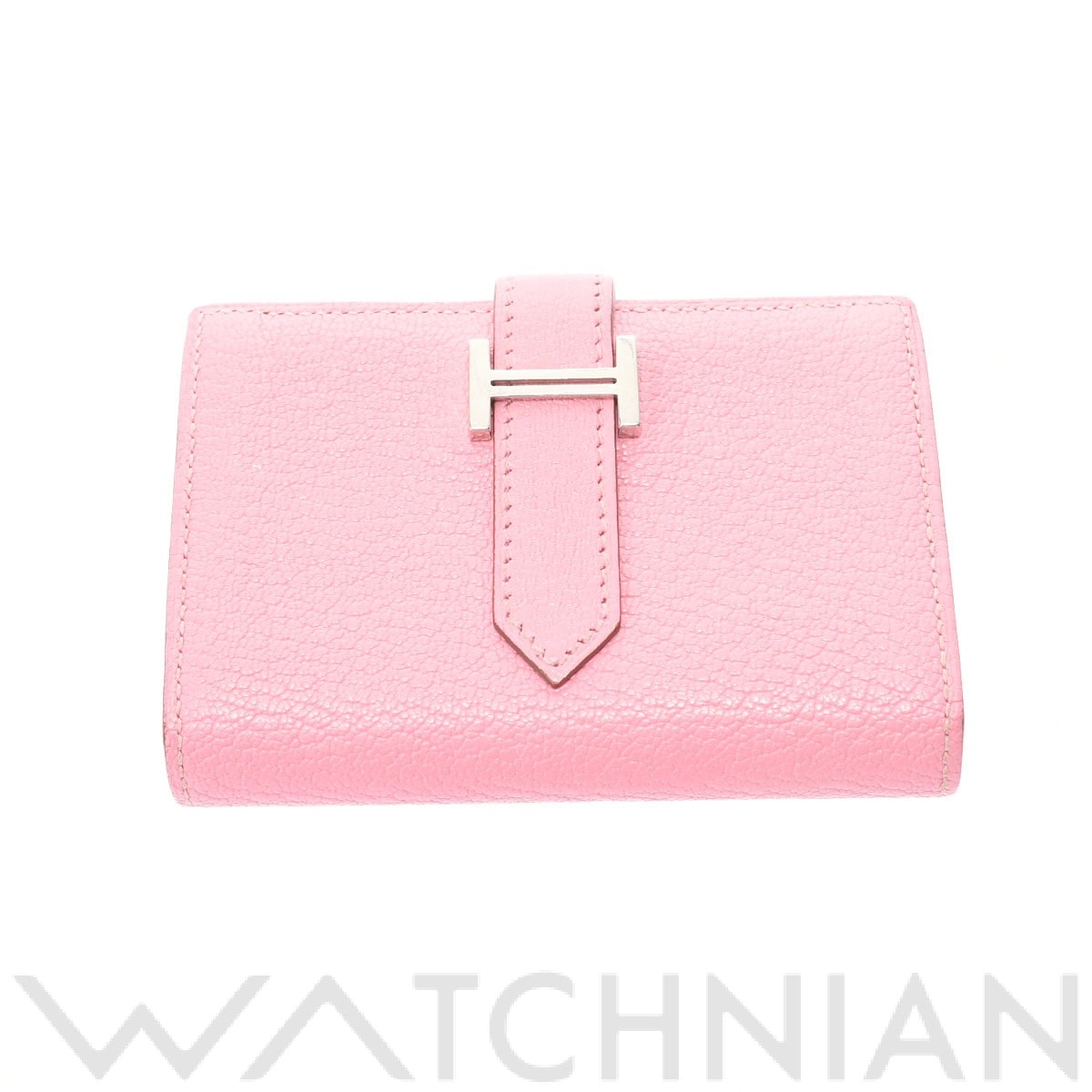 エルメス ベアン ローズコンフェッティ/パラジウム金具 シェーブル レディース 【中古】【other】