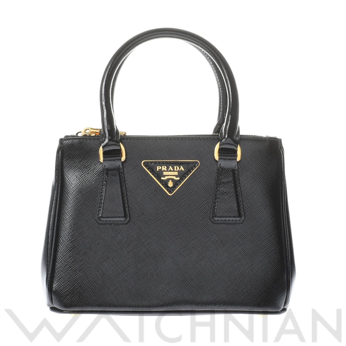 ガレリア ブラック/ゴールド金具 BN2906 サフィアーノヴェルニック PRADA プラダ レディース 【中古】: ブランドバッグ ｜WATCHNIAN(ウォッチニアン)公式通販/旧一風騎士