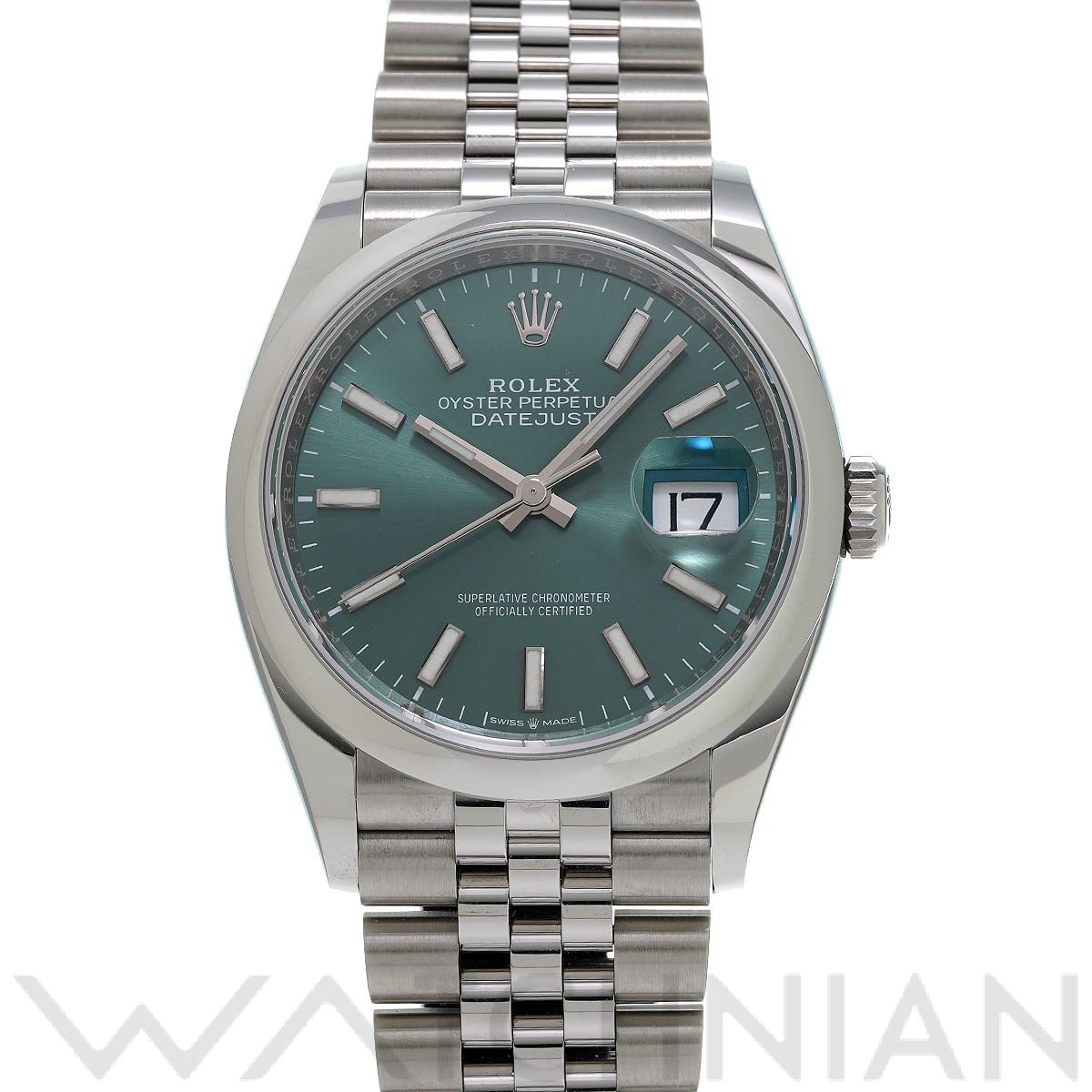 ロレックス デイトジャスト 36 126200 ミントグリーン メンズ 時計 【中古】【wristwatch】