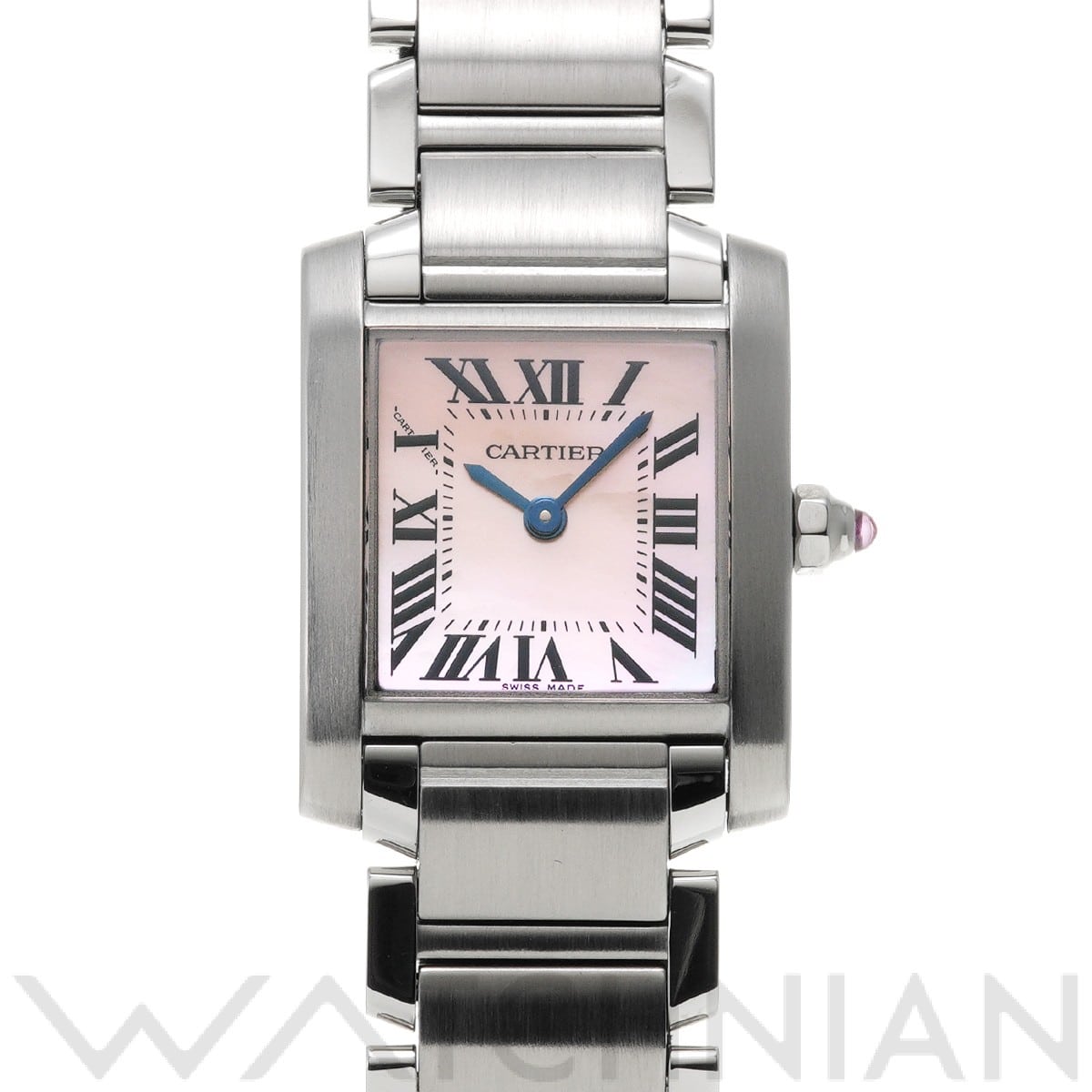 カルティエ / CARTIER タンク フランセーズ SM W51028Q3 ピンクシェル レディース 時計 【中古】【wristwatch】
