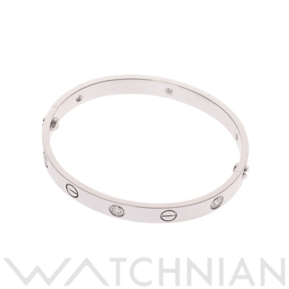 カルティエ ラブブレスレット 6Pダイヤ #16 旧型 シルバー K18ホワイトゴールド WG レディース ジュエリー 【中古】【jewelry】