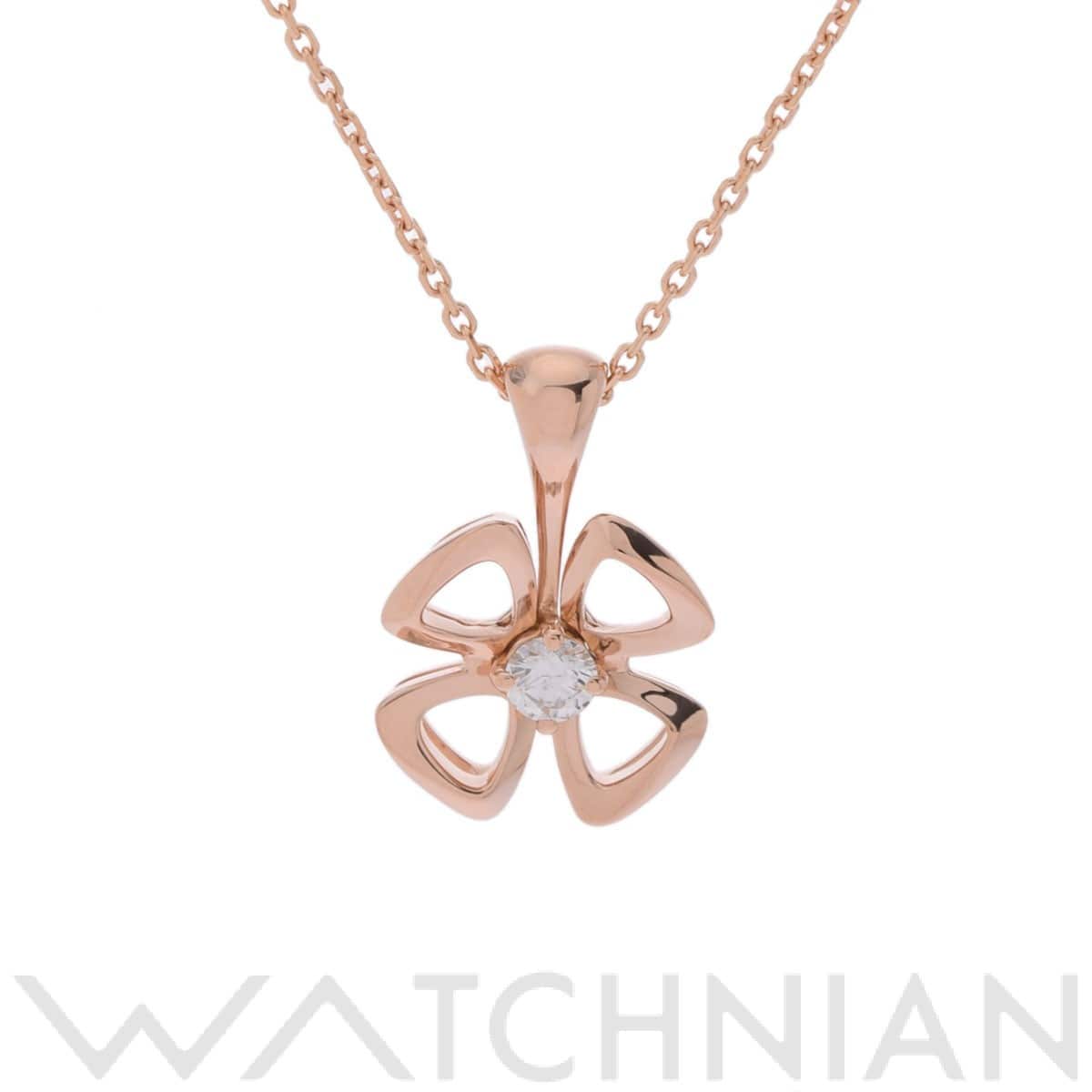 ブルガリ フィオレヴァー 1PD ネックレス ゴールド K18ピンクゴールド PG レディース ジュエリー 【中古】【jewelry】