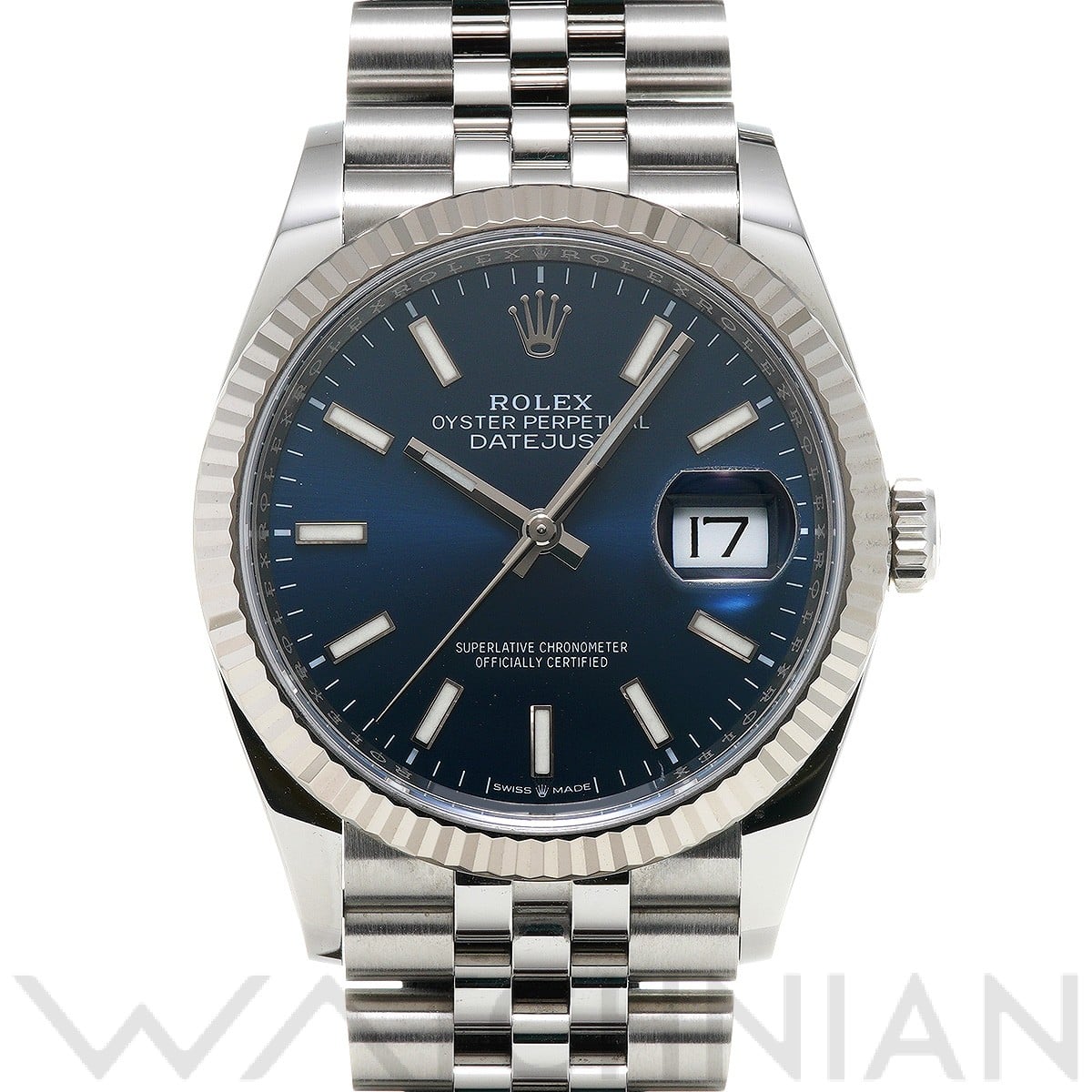 ロレックス デイトジャスト 36 126234 ブライトブルー メンズ 時計 【中古】【wristwatch】